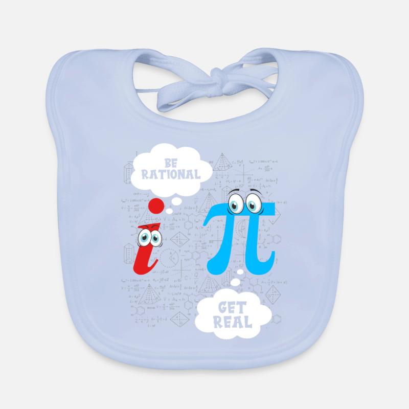 Funny Be Rational Get Real Math Pun Statistics Organic Baby Bibs