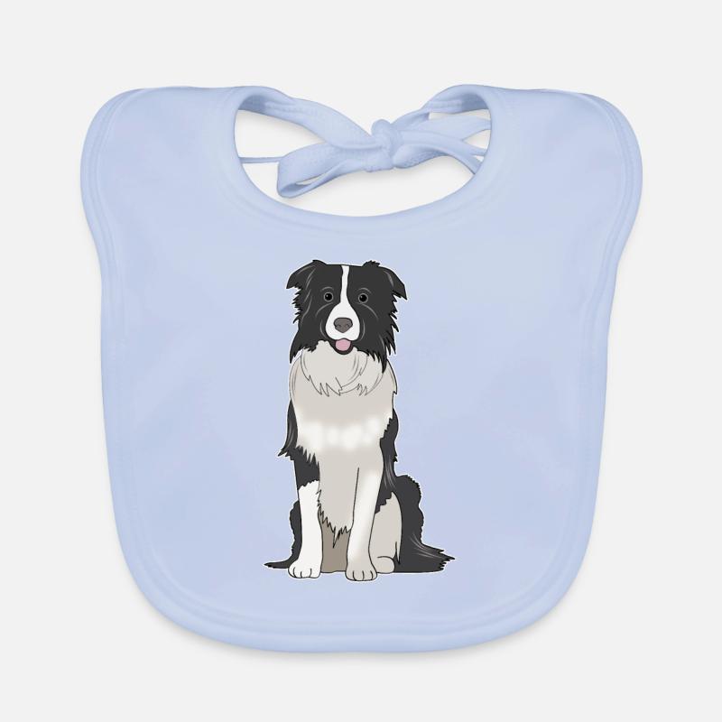 Cadeau du Border Collie Bavoir bio Bébé