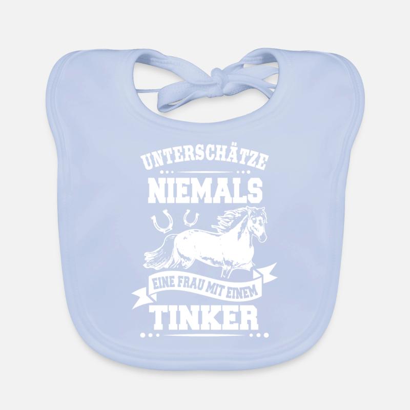 Unterschätze Niemals eine Frau mit Tinker Pferd Baby Bio-Lätzchen