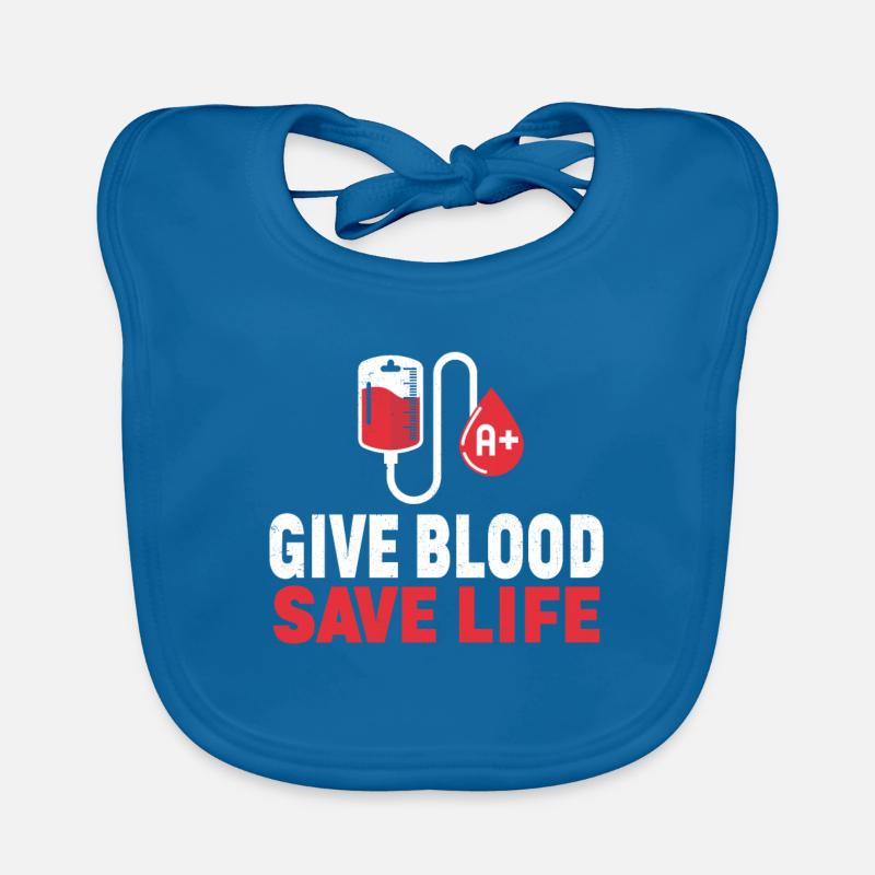 Blutspende Blutspender Blut Spender Spende spenden Baby Bio-Lätzchen