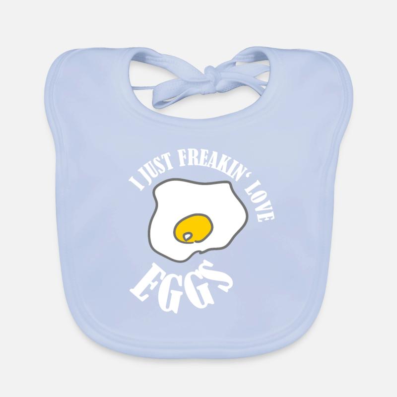 Egg yellow funny gift egg yolk eggs fried egg Organic Baby Bibs