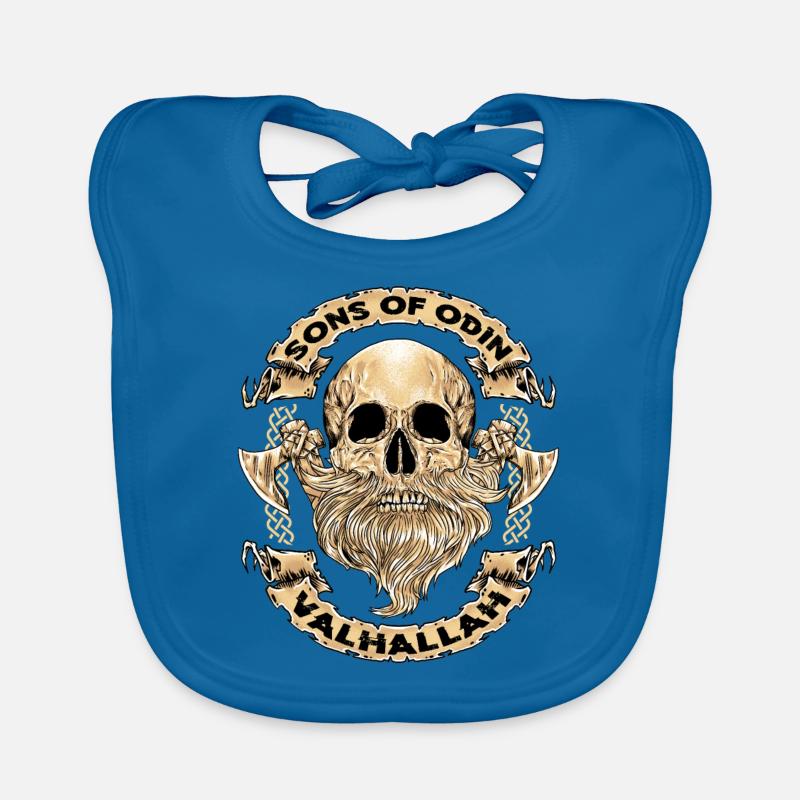 Crânes Vikings Valhalla Bavoir bio Bébé