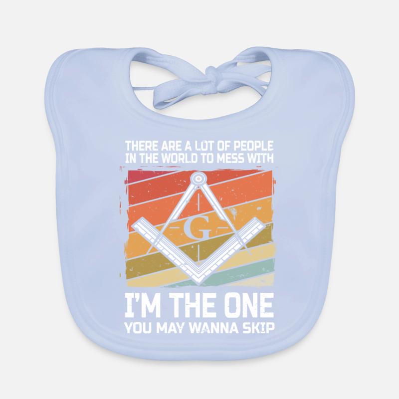 Masonic Masonic Bricklayer Illuminati Symbol Circle Angle Organic Baby Bibs