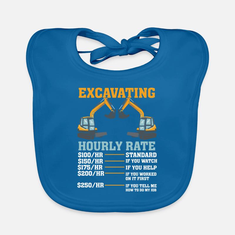EXCAVATOR OPERATOR : Excavating Hourly Rate - Bavoir bio Bébé - bleu paon