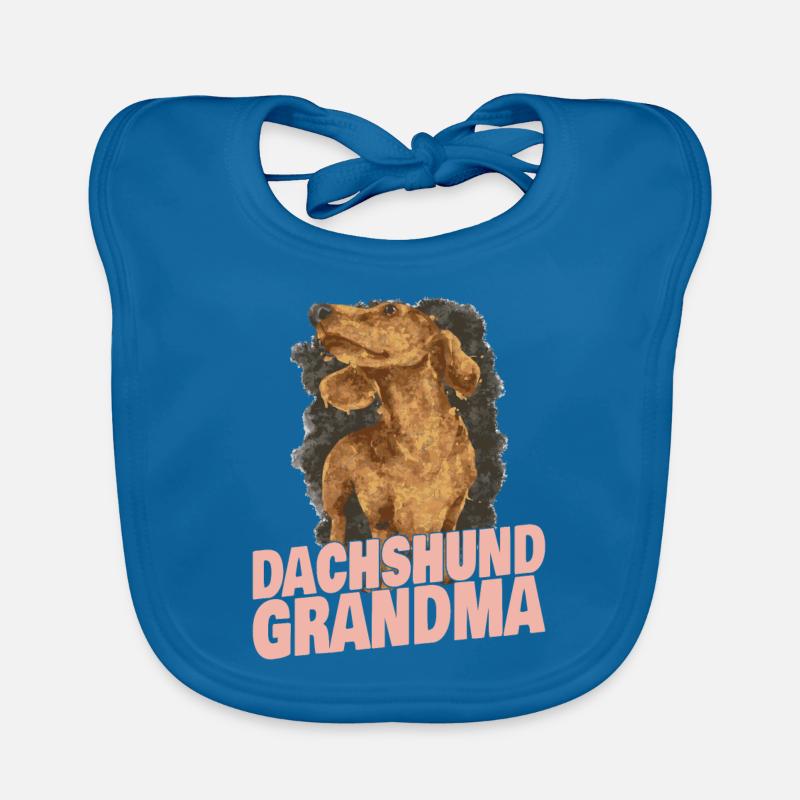 Dackel Oma Großmutter Baby Bio-Lätzchen