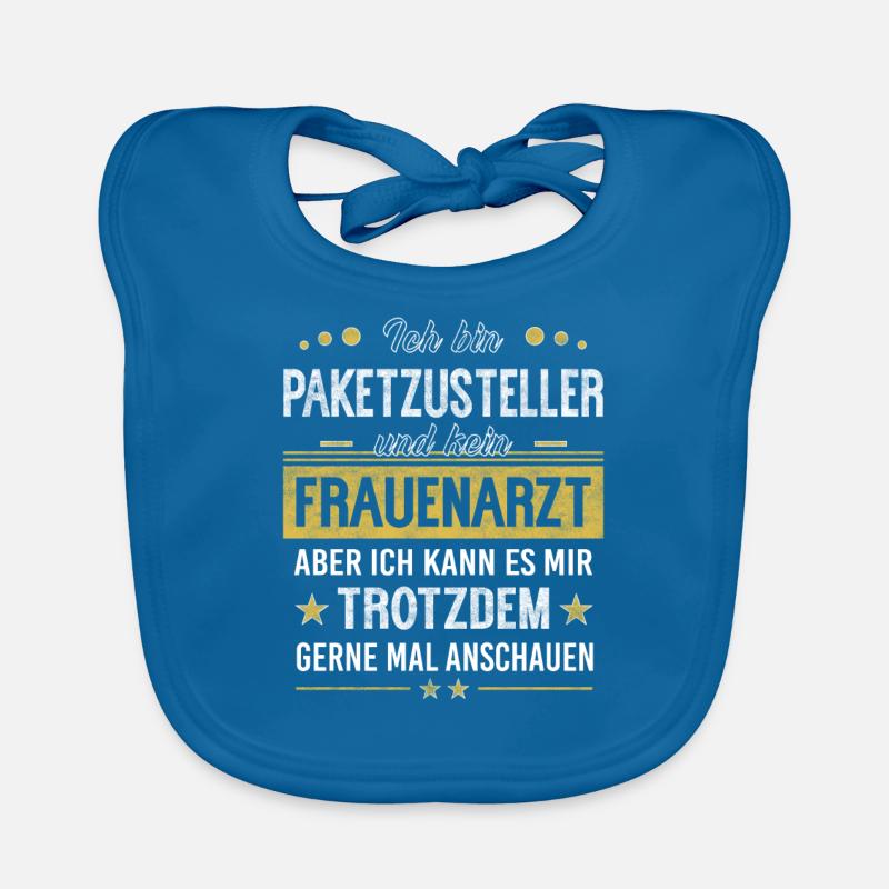 Postbote Briefträger Paketbote Brief Geschenkidee Baby Bio-Lätzchen