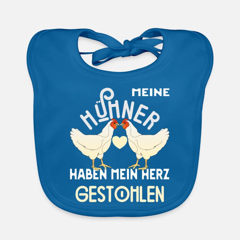 Hühnerstall Hühner Henne Bauer Geschenk Baby Bio-Lätzchen