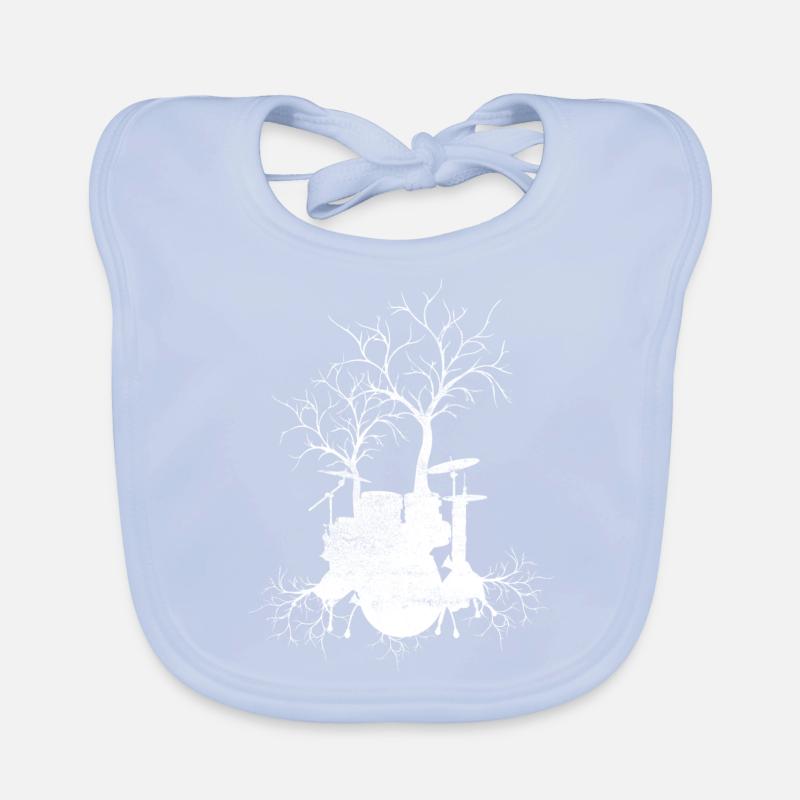 Drum Tree Nature Music Drummer Art Organic Baby Bibs