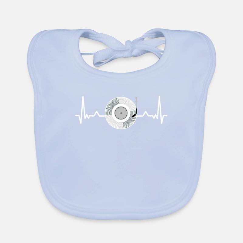 Disques vinyle à disques de disques cardiaques Bavoir bio Bébé