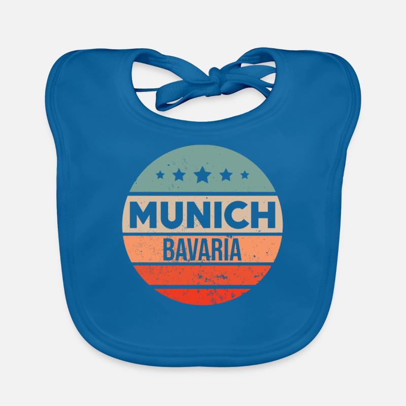 München - Baby Bio-Lätzchen - Pfauenblau