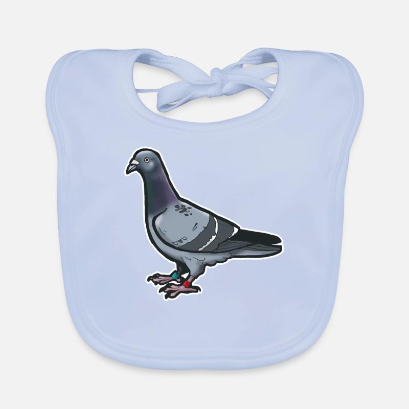 Comic Lustige Taube Vogel Geschenkidee Brieftaube Baby Bio-Lätzchen