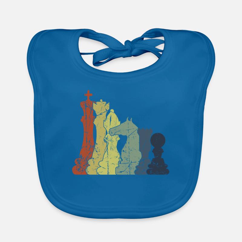 Échecs Rétro Vintage Bavoir bio Bébé