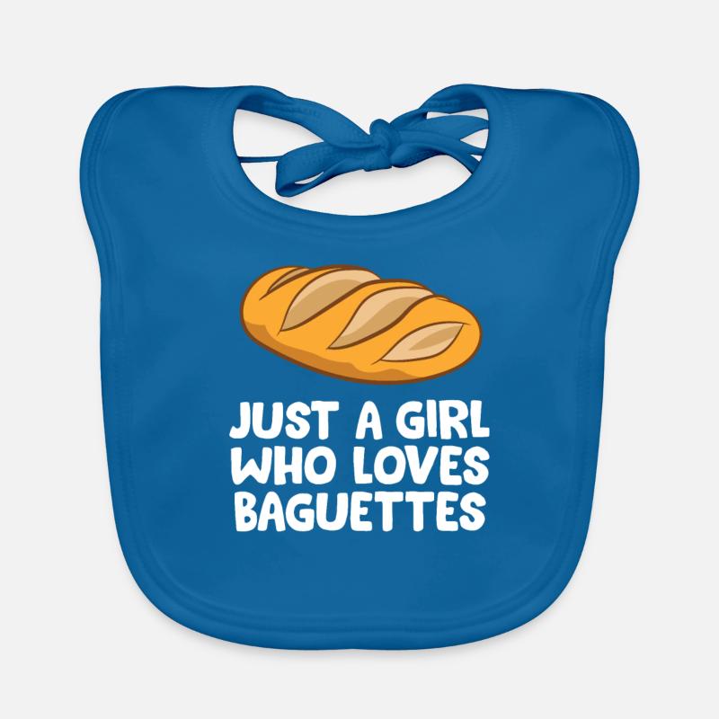 Nur ein Mädchen, das Baguettes liebt Baby Bio-Lätzchen