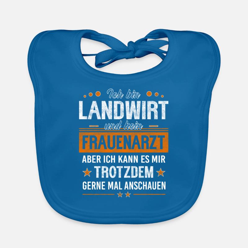Landwirt Acker Trecker Hühner Bauer Geschenk Baby Bio-Lätzchen