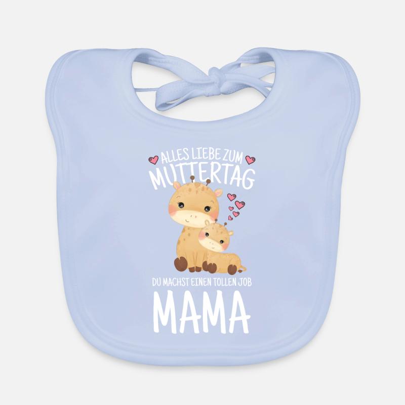 Muttertag Mutter Mummy Erster Giraffe Geschenk Baby Bio-Lätzchen