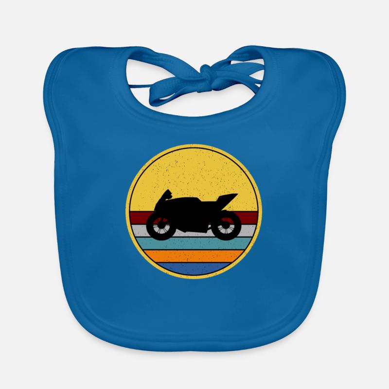 Motorcycle Biker Motorcycles Cross Organic Baby Bibs