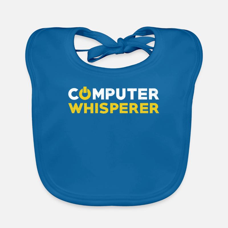 Informatiker Geschenk Computer - Baby Bio-Lätzchen - Pfauenblau
