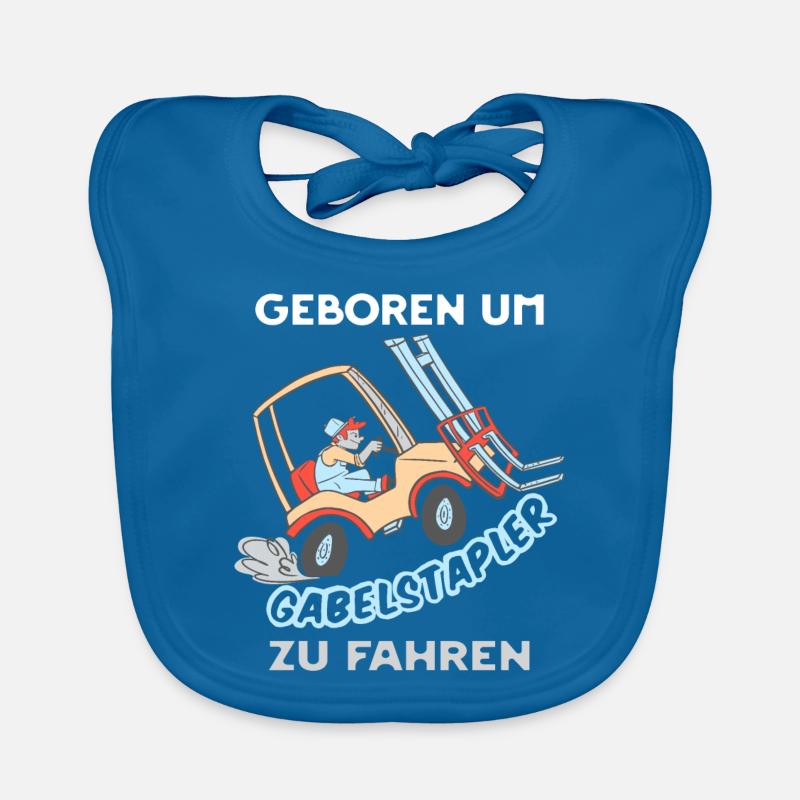 Gabelstapler Stapler fahrer Geschenk Baby Bio-Lätzchen