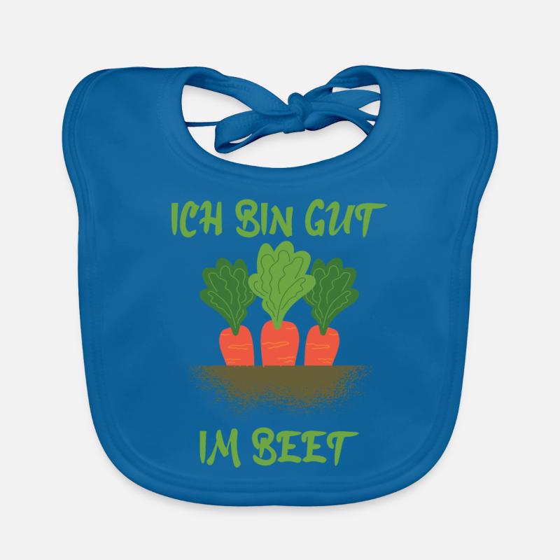 Ich bin gut im Beet - Garten Gärtner Hobbygärtner Baby Bio-Lätzchen