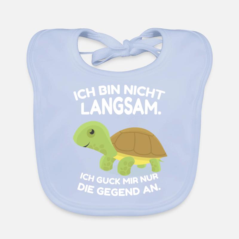 ICH BIN NICHT LANGSAM. ICH GUCK MIR NUR DIE GEGEND Baby Bio-Lätzchen