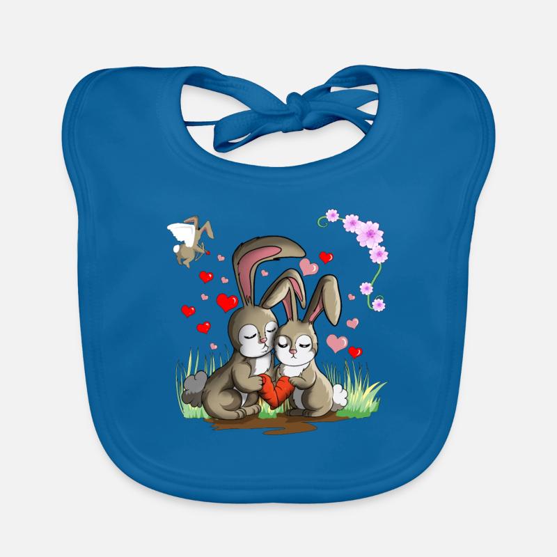 Lapins aime les lapins Bavoir bio Bébé