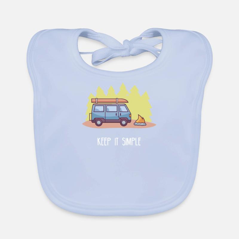 Keep it Simple I Camping Van Camping Motif Bavoir bio Bébé