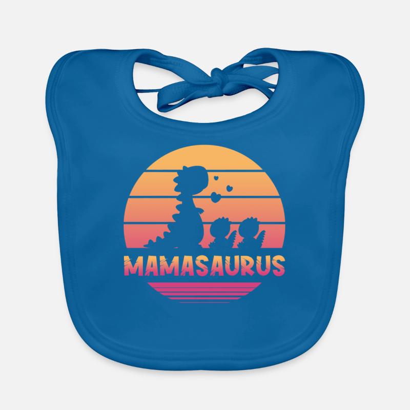 Mamasaurus - Bavoir bio Bébé - bleu paon