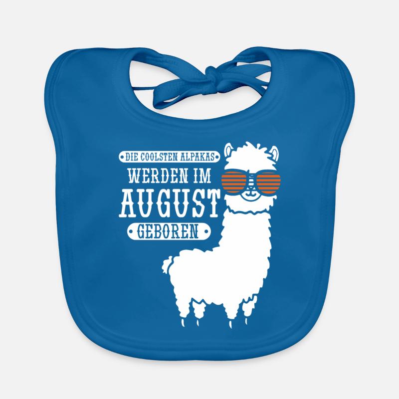August Geburtstag Alpaka Spruch Lustig Baby Bio-Lätzchen