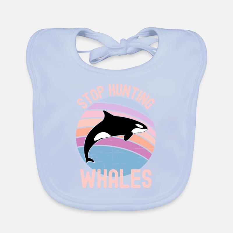 Arrêtez de chasser les baleines Bavoir bio Bébé
