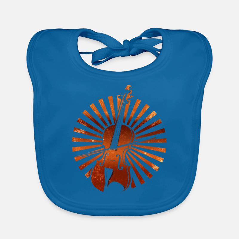 Violin Instrument Retro Violins Player Organic Baby Bibs