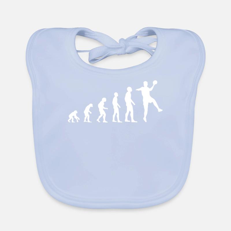 Handballer Evolution Handball Athletes Gift Organic Baby Bibs
