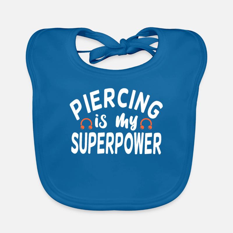 Piercing Is My Superpower Piercing Fun Organic Baby Bibs