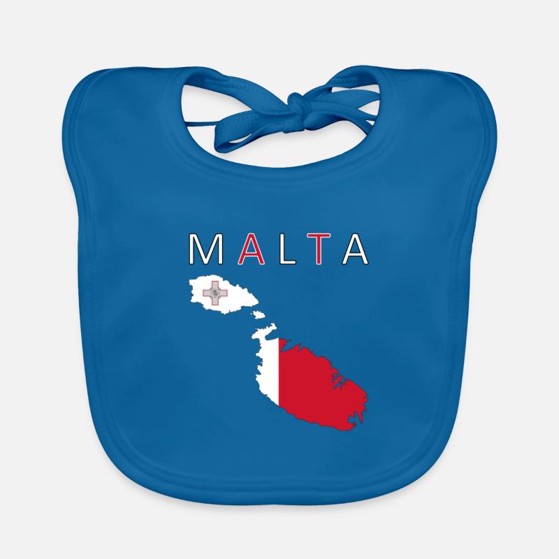 Malta Map Flag Gozo Comino Organic Baby Bibs