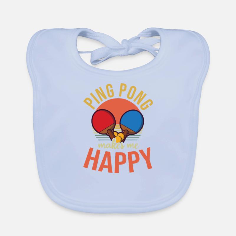 Tennis de table Ping Pong Me rend heureux Bavoir bio Bébé