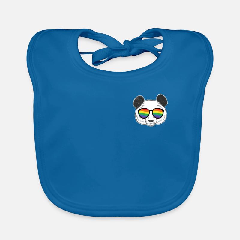 LGBT - Bavoir bio Bébé - bleu paon