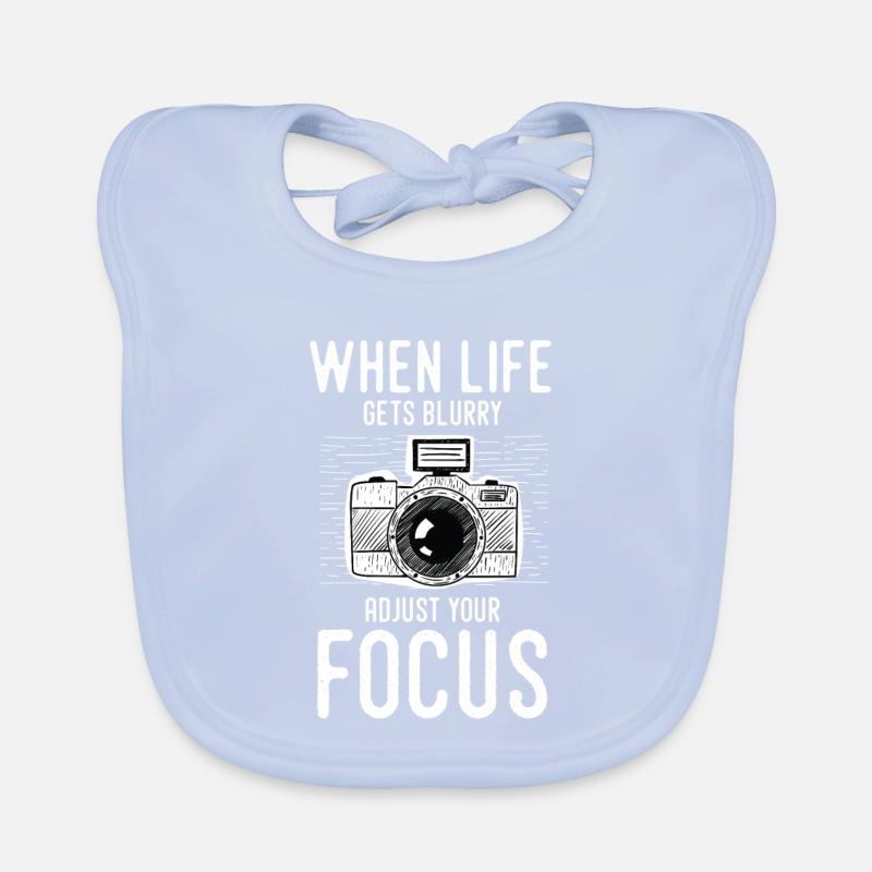 camera Organic Baby Bibs