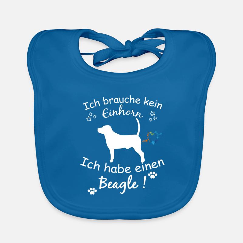 Beagle Hund - Beagle - Baby Bio-Lätzchen - Pfauenblau