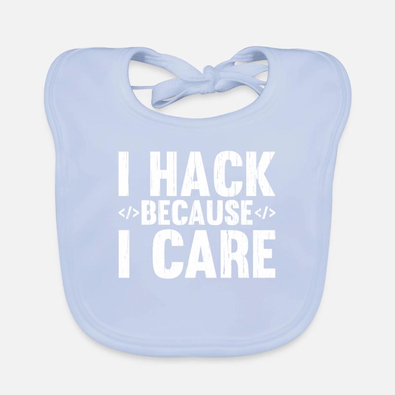 Hacker Hacking Code Computer admin Spruch Geschenk Baby Bio-Lätzchen