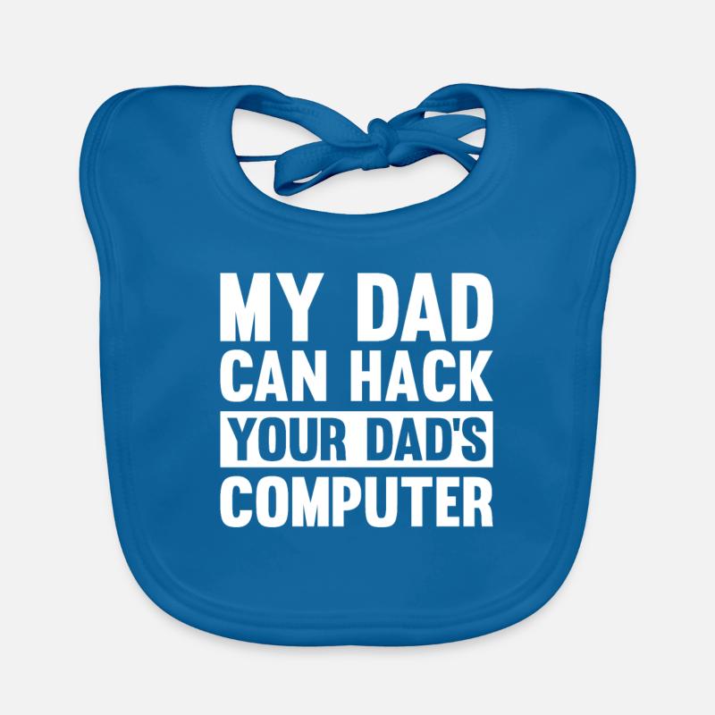 Hacker Code Ordinateur papa Sort cadeau Bavoir bio Bébé