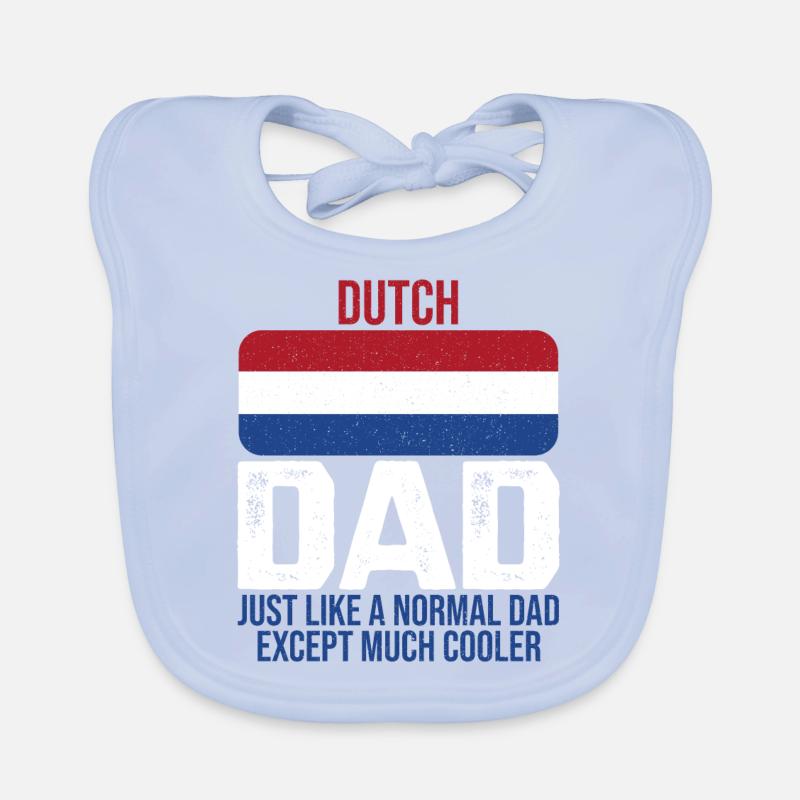 Dutch Dad Netherlands flag design for the Organic Baby Bibs