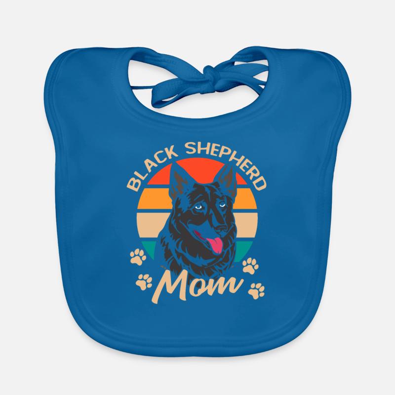 Schwarzer Deutscher Schäferhund Mom Muttertag Baby Bio-Lätzchen