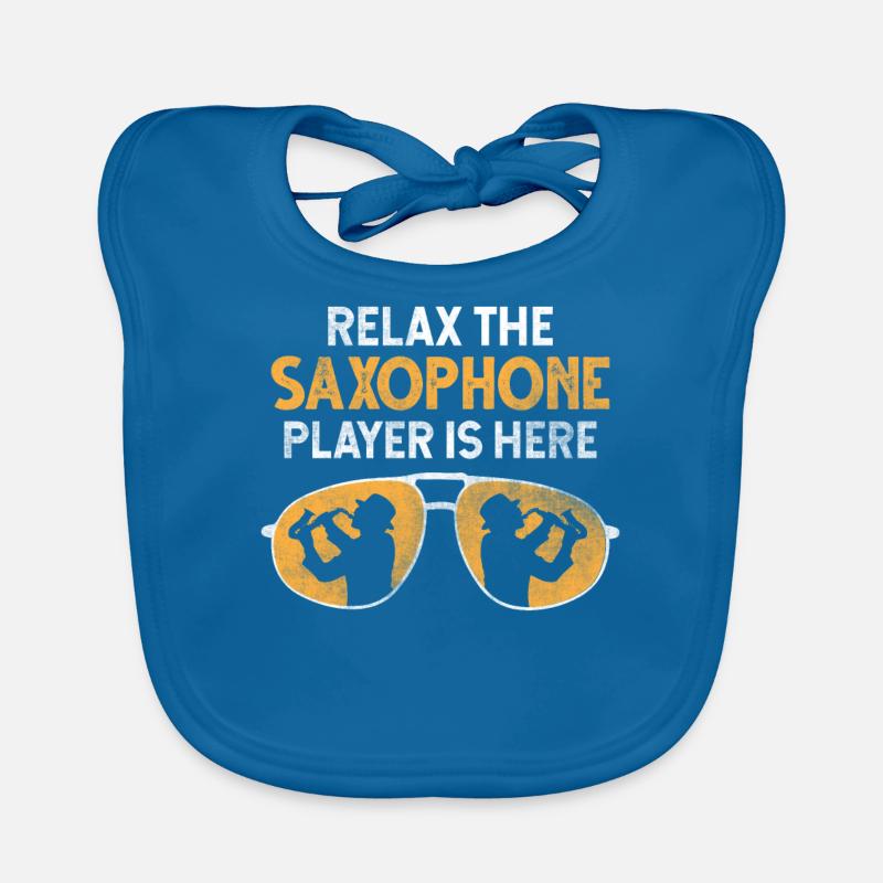 Brass saxophone Organic Baby Bibs