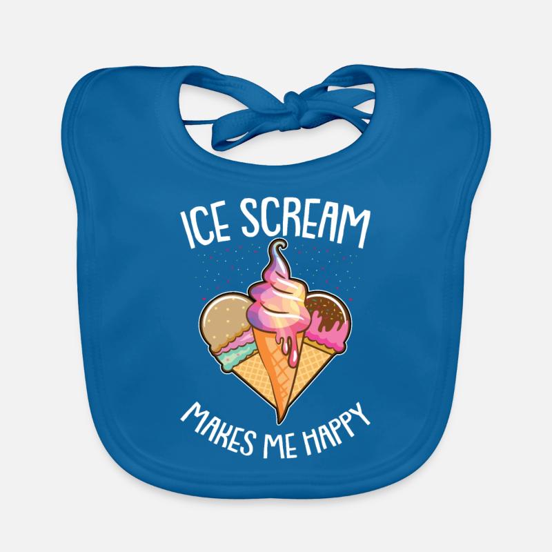 Eiskrem Eis Eiscreme Sommer Spruch Geschenk Baby Bio-Lätzchen