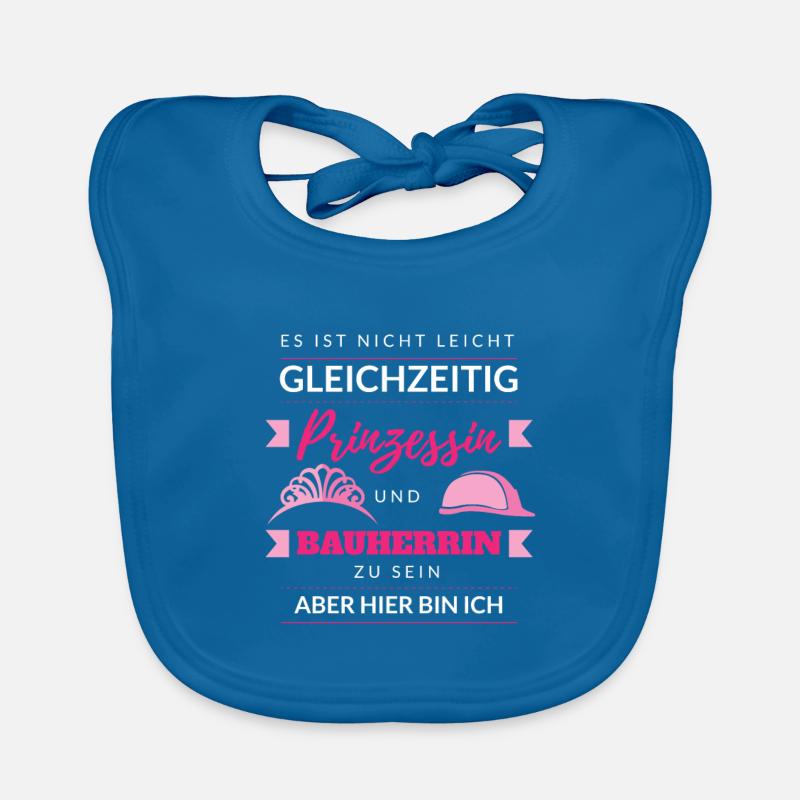 Bauherrin - Baby Bio-Lätzchen - Pfauenblau
