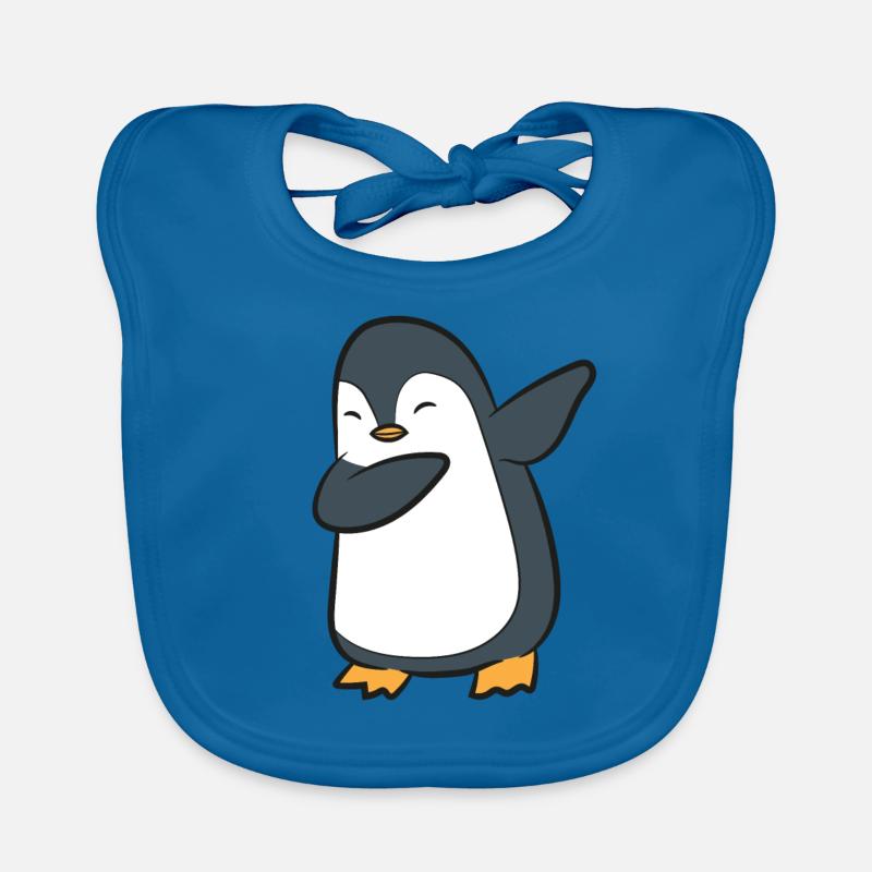 Penguin Dabbing Funny Penguin Organic Baby Bibs