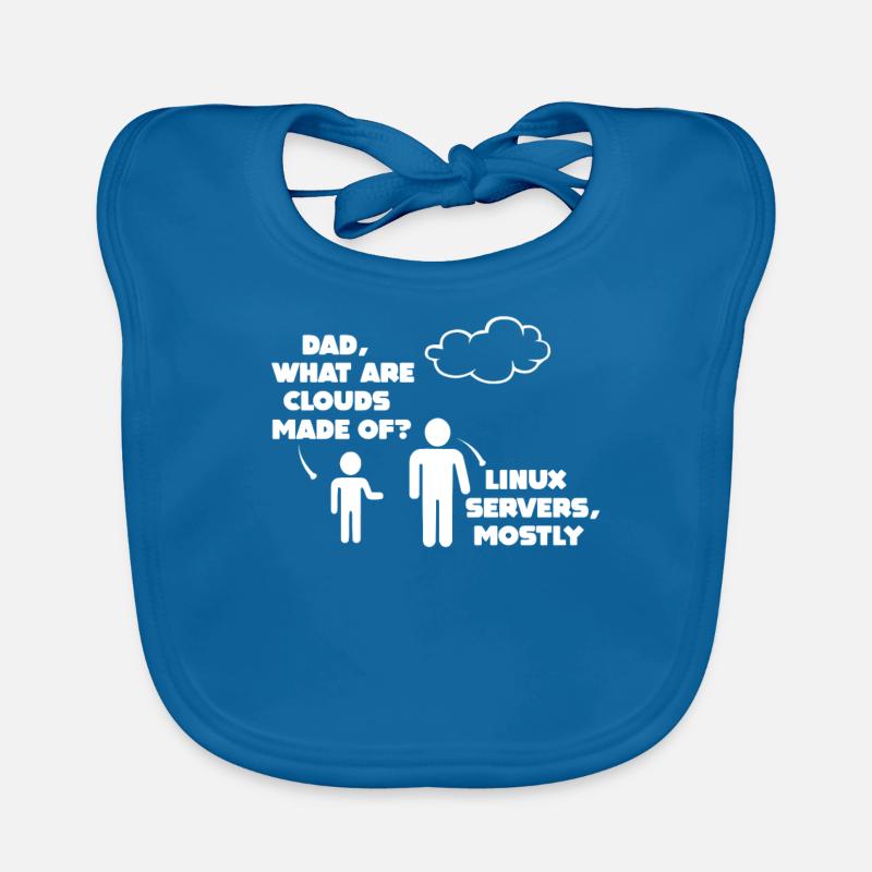 Funny Cloud Computing Papa Und Sohn Baby Bio-Lätzchen