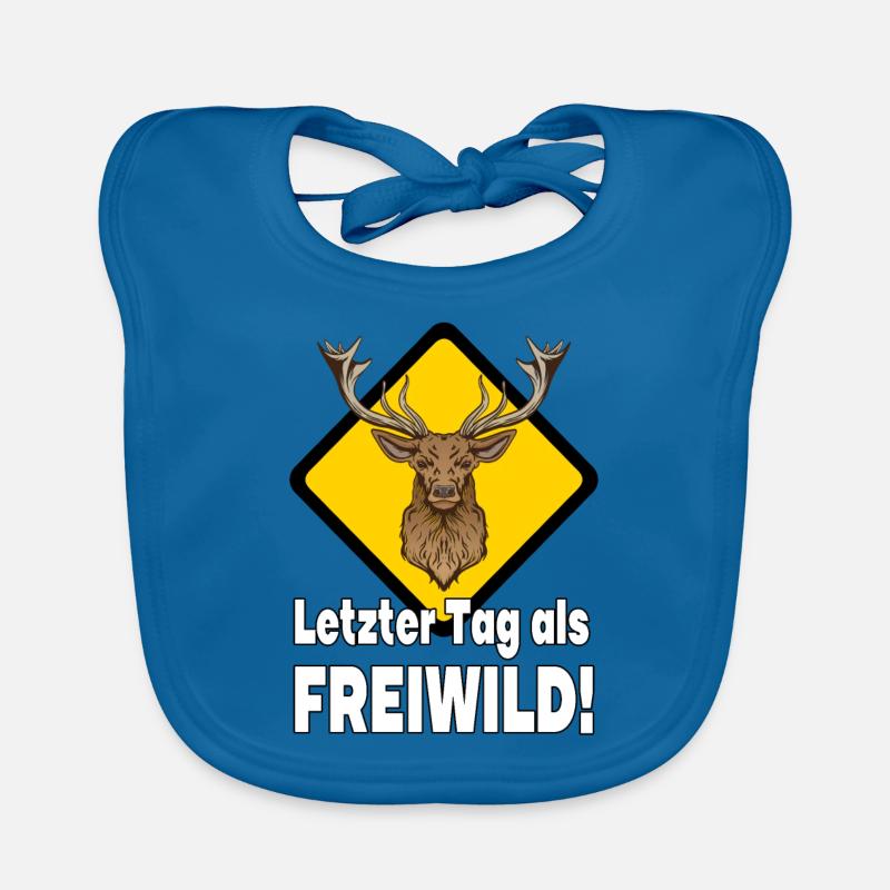 Junggesellenabschied Hirsch Schild Baby Bio-Lätzchen