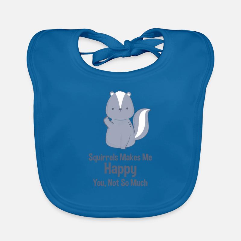 Écureuils drôles Bavoir bio Bébé
