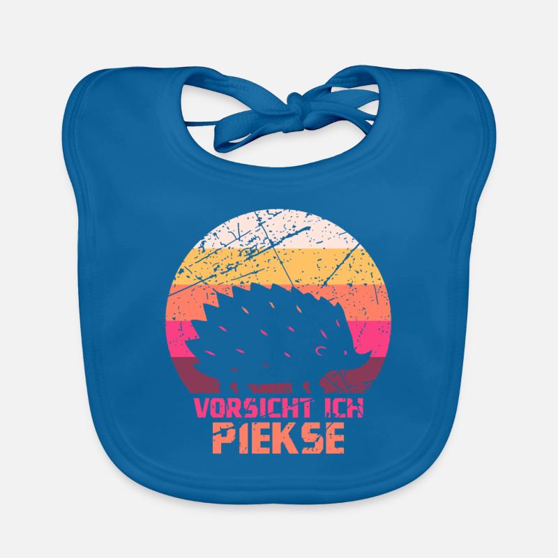 Igel - Baby Bio-Lätzchen - Pfauenblau