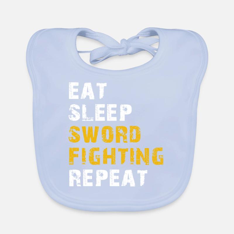 manger dormir Combat à l’épée Bavoir bio Bébé